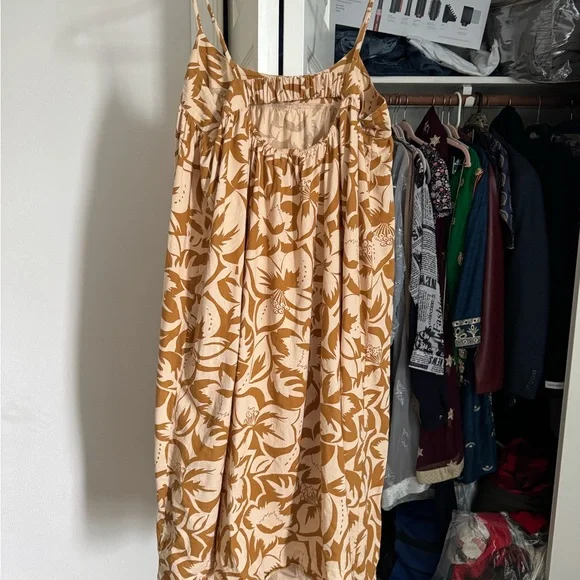 Madewell Floral Tan and Cream Sundress - Picture 3 of 4